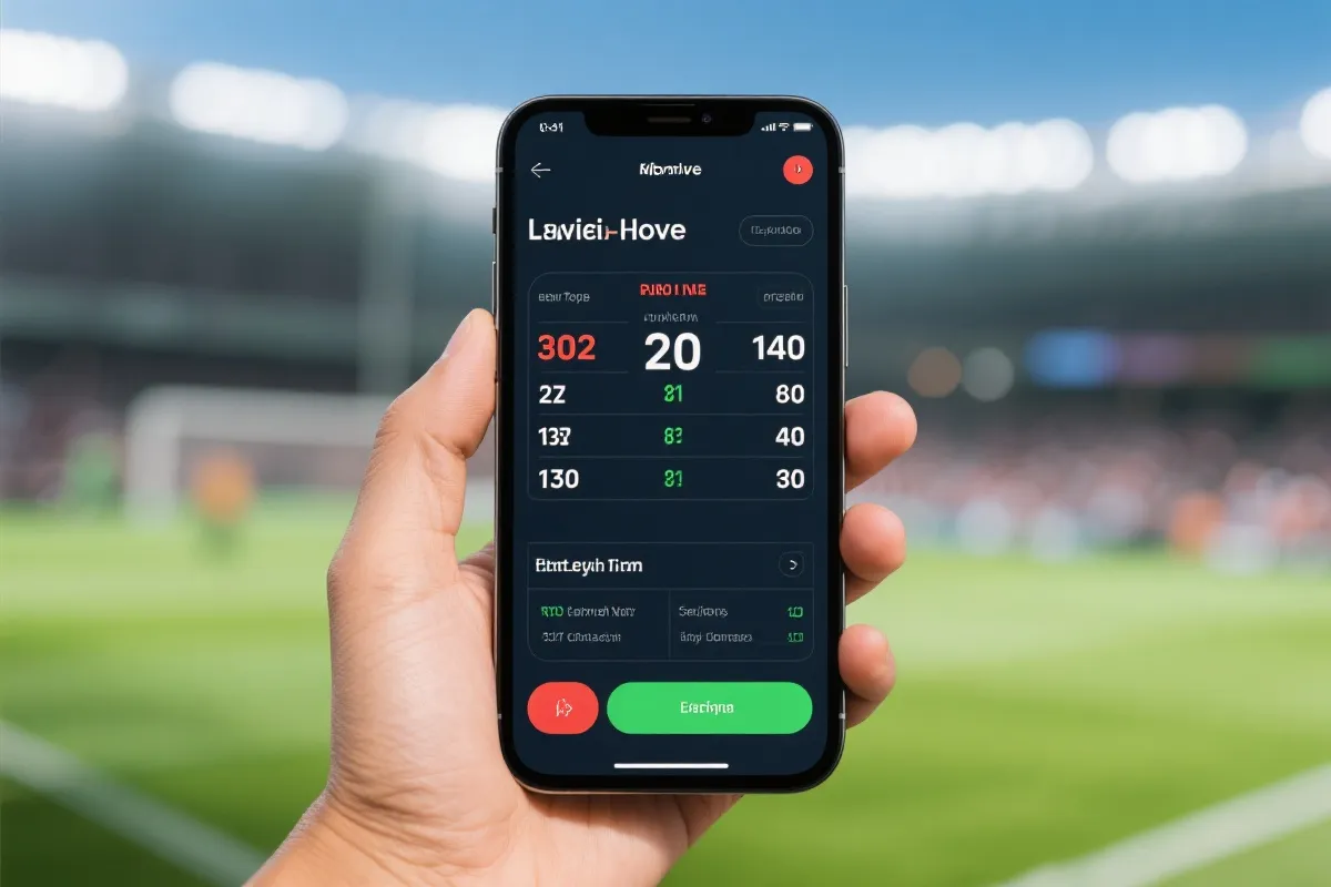 体育直播App界面示意