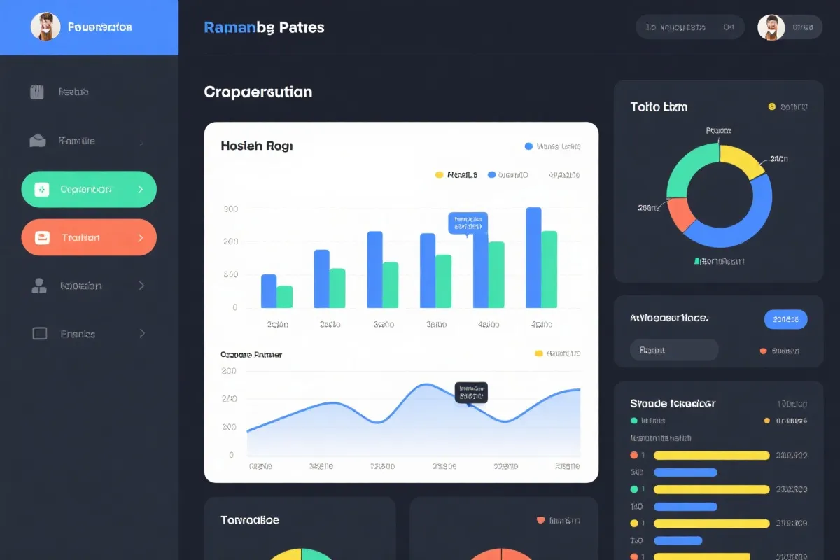 体育数据分析仪表盘示意图